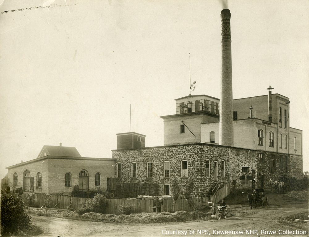 Calumet brewery c.1910<br>Courtesy of National Park Service, Keweenaw National Historical Park, Rowe Collection